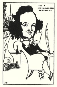 Felix Mendelssohn Bartholdy door Aubrey Beardsley
